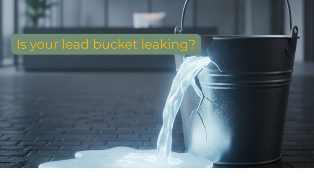 Intake leak? If your lead bucket leaking?