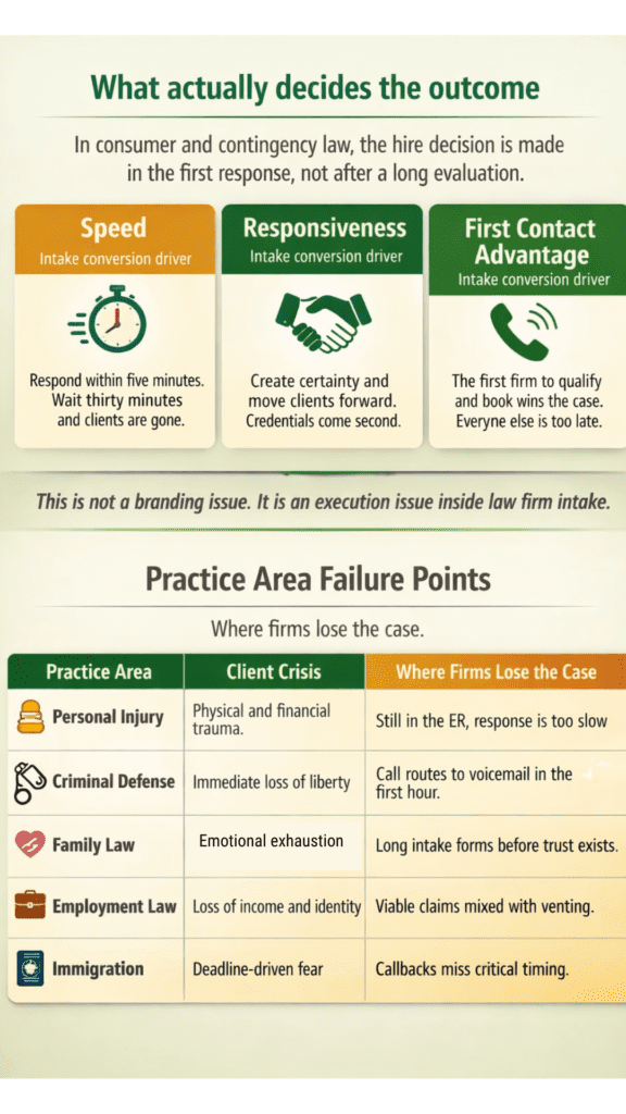 Law Firm Intake Infographic - Flash points