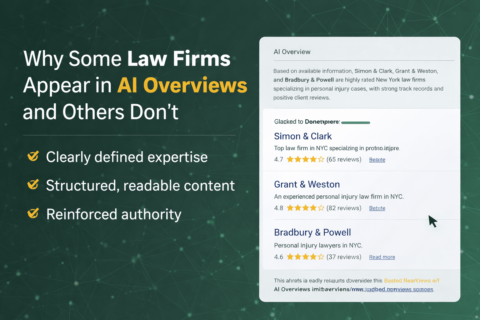 Why some law firms appear in AI Overviews and others don't