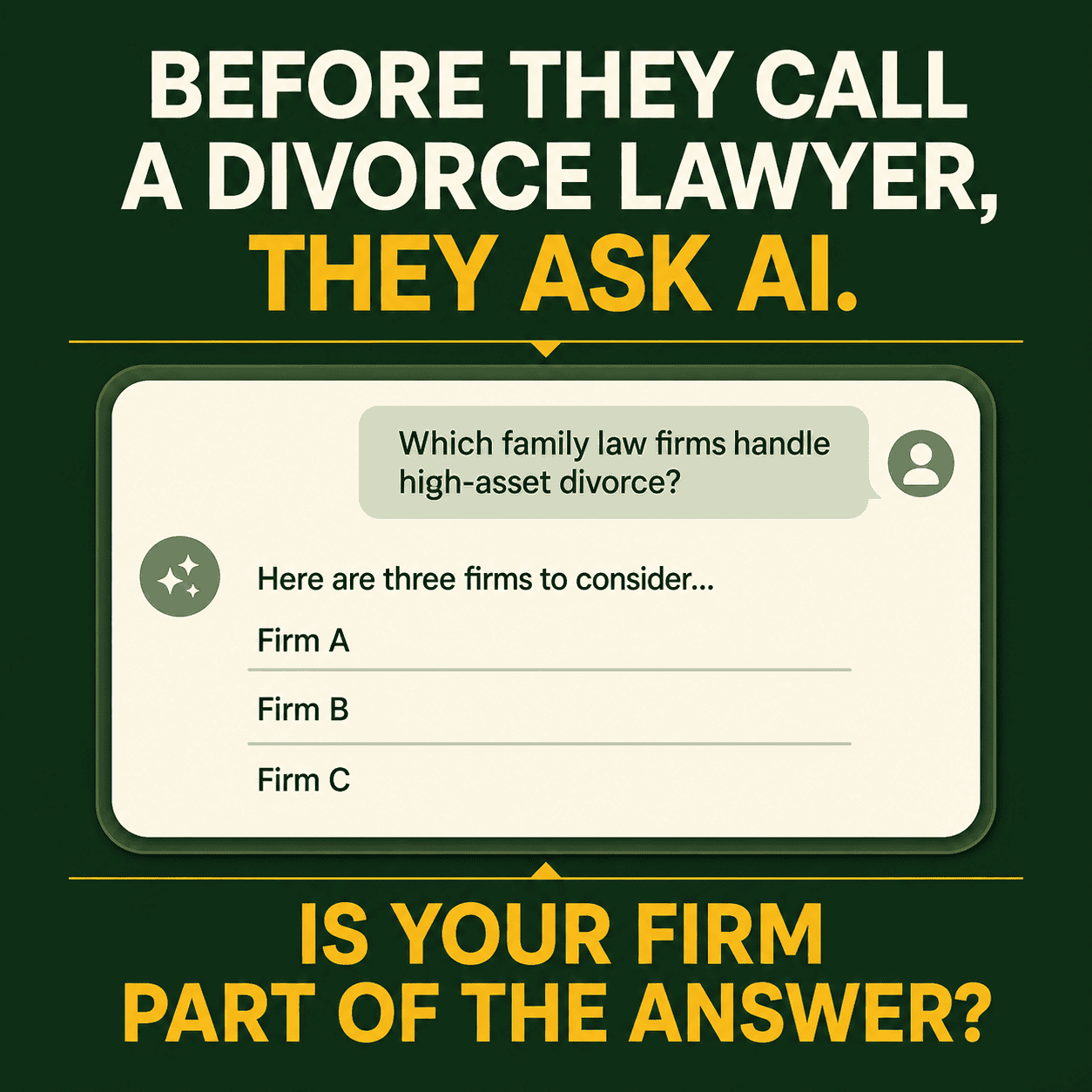 Before they call a divorce lawyer, they have already asked AI