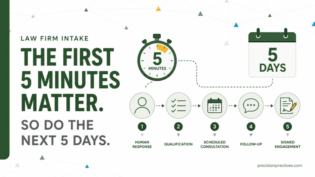 The first 5 minutes to 5 days matter most for intake